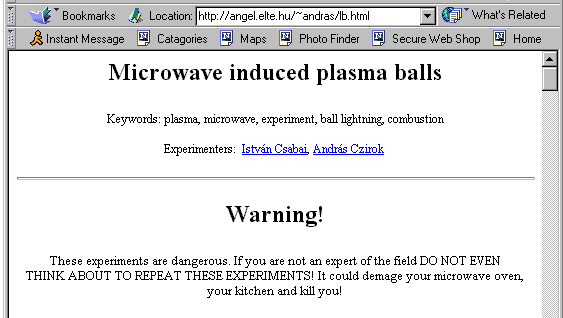 Warning
